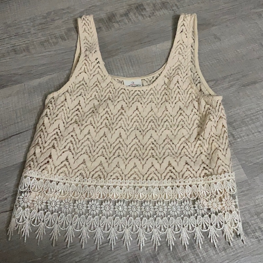 Solemio Crochet Crop Tank Top - Picture 1 of 1